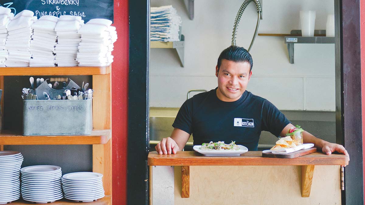 Chef Santos Majano in the Kitchen at Discretion