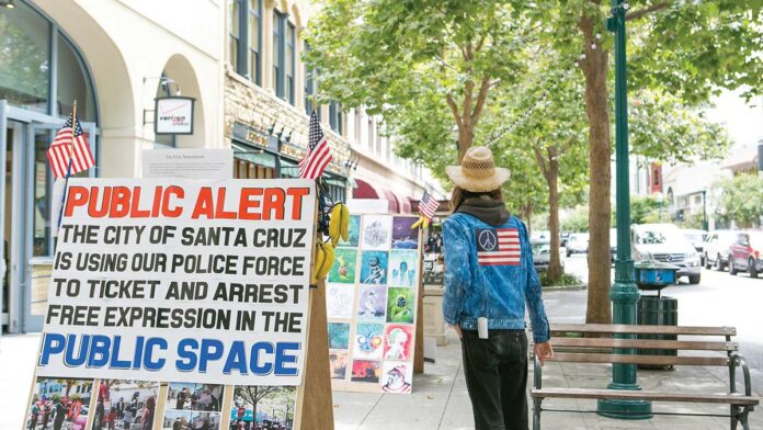 Artists Protest Limits on Pacific Avenue