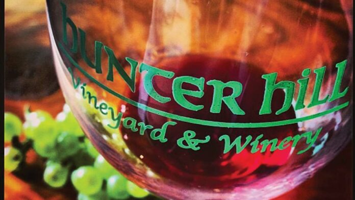 First Estate-grown Chardonnay From Hunter Hill hunter hill winery glass