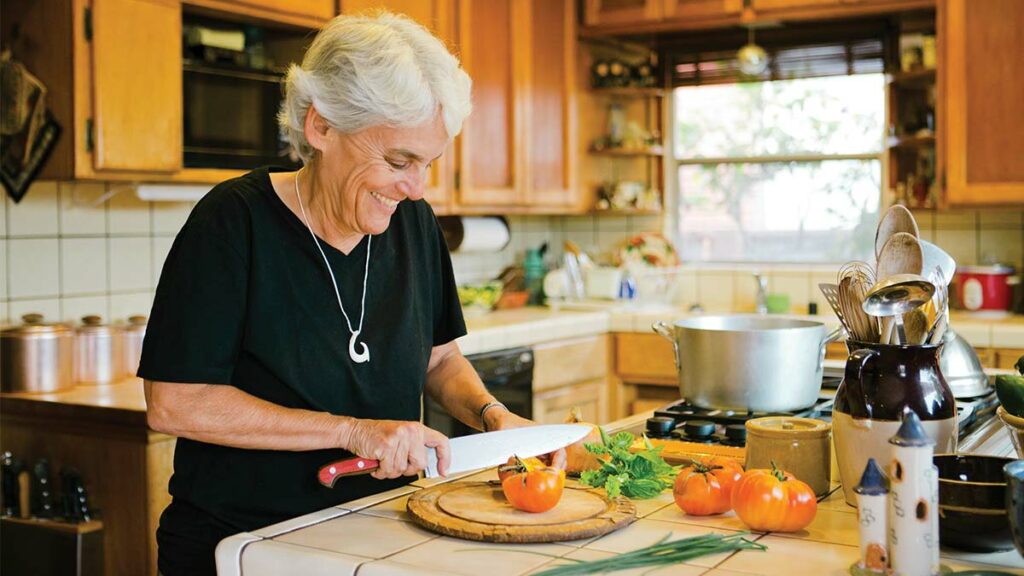 Leslie Karst in the kitchen