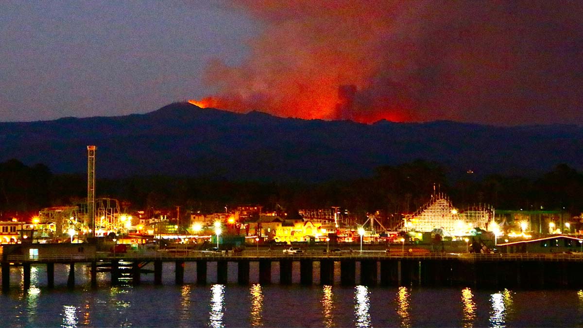 Loma Prieta fire in the Santa Cruz Mountains