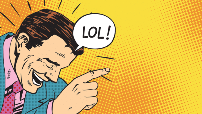 Opinion November 9, 2016 LOL laughing cartoon man