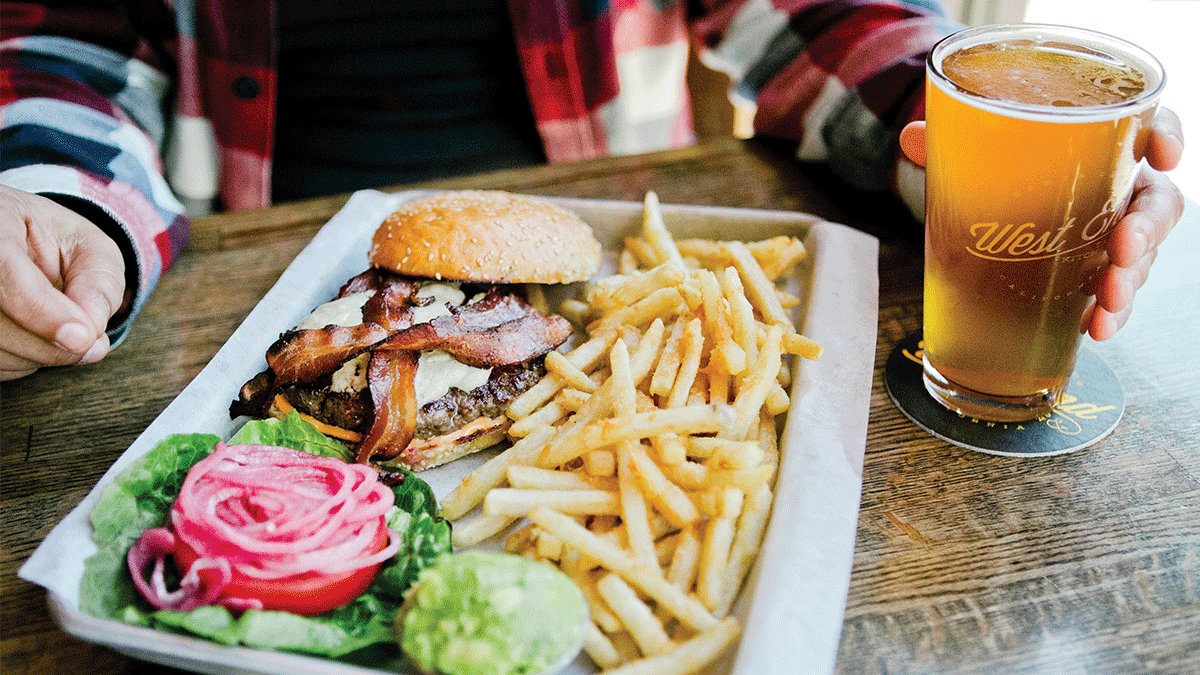 West End Tap burger