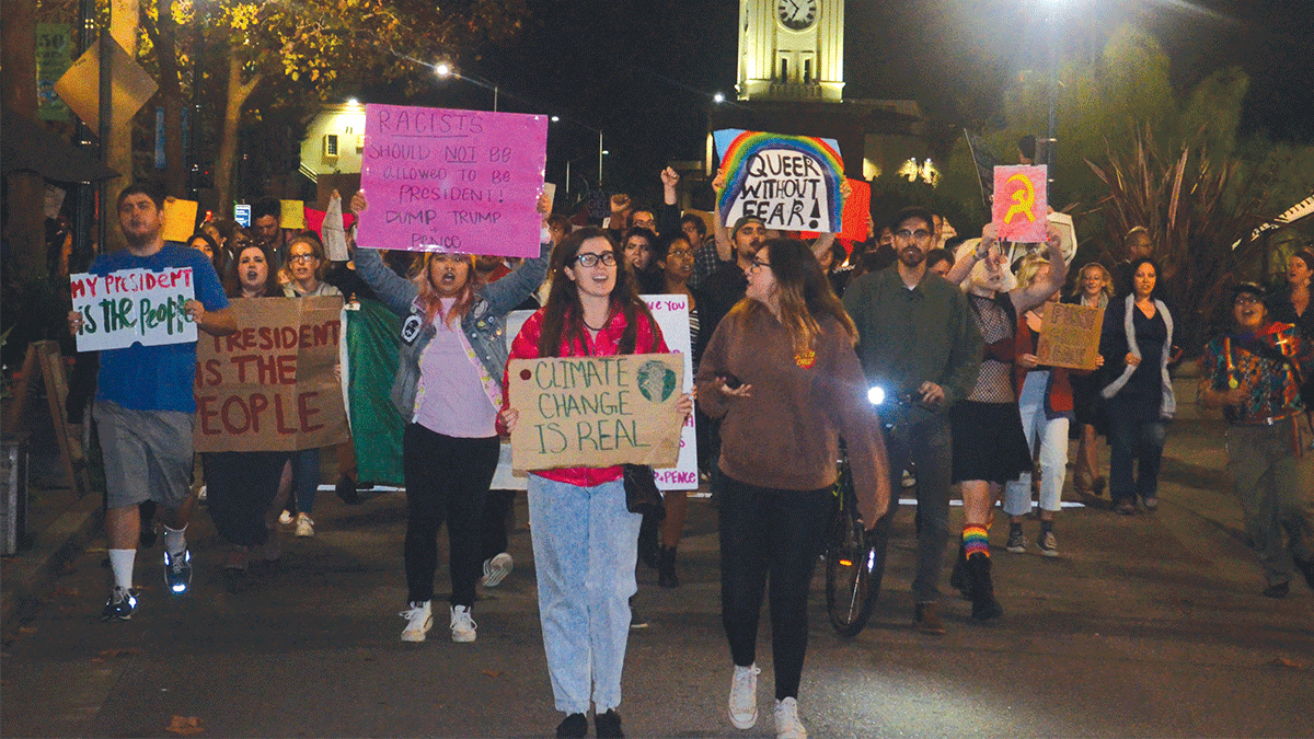 Santa Cruz protests Trump election