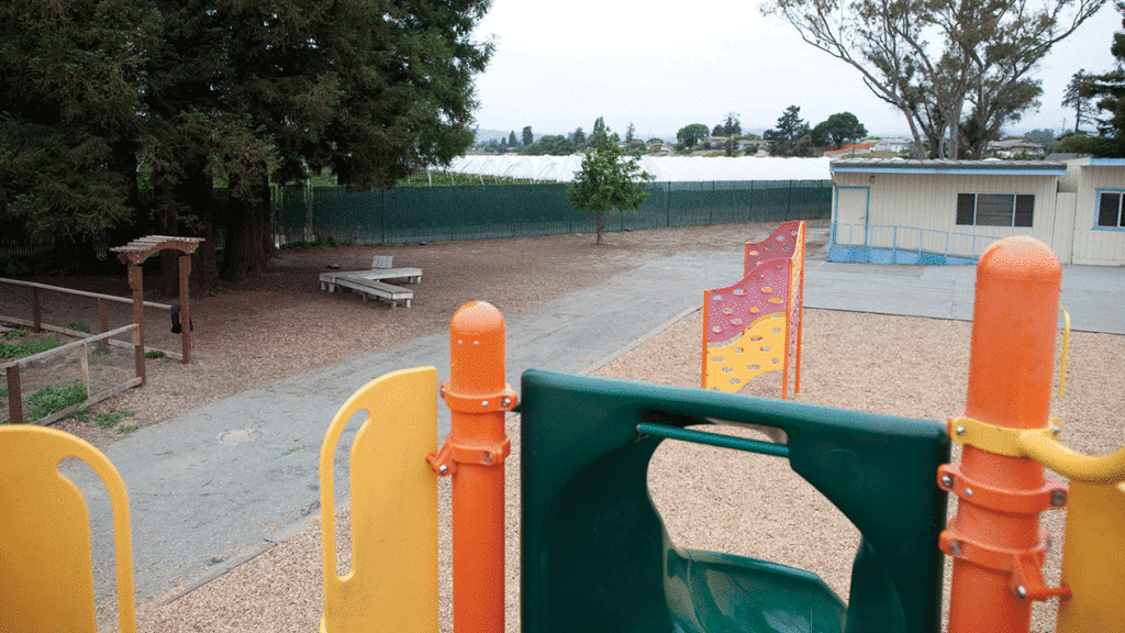 field close to a school