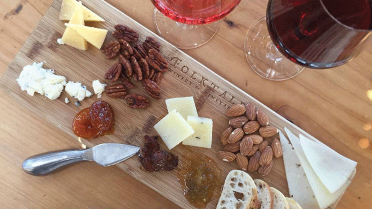 Folktale Winery cheese plate