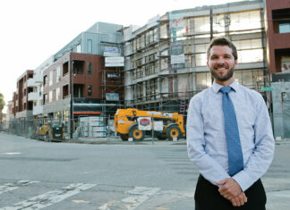 Santa Cruz Considers Loosening Affordable Housing Rules Lee Butler, the new planning and community development director, stands in front of construction of the 555 Pacific Avenue condos, part of conversation affordable housing rules
