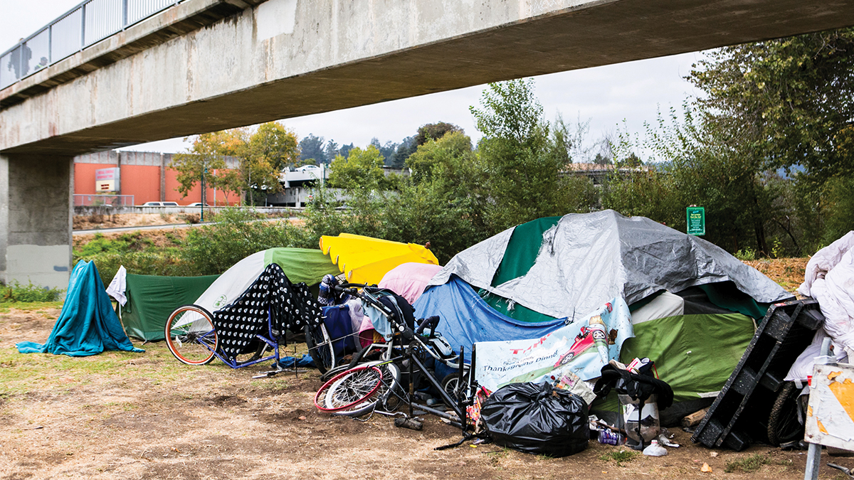 San Lorenzo Park encampment Santa Cruz homeless