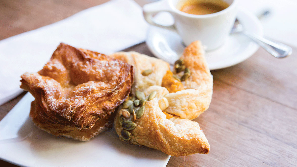 Companion Bakeshop Kouign Amann and Pumpkin Pinwheel