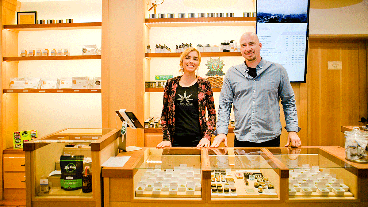 legalized cannabis Louisa and Colin Disheroon of Santa Cruz Naturals