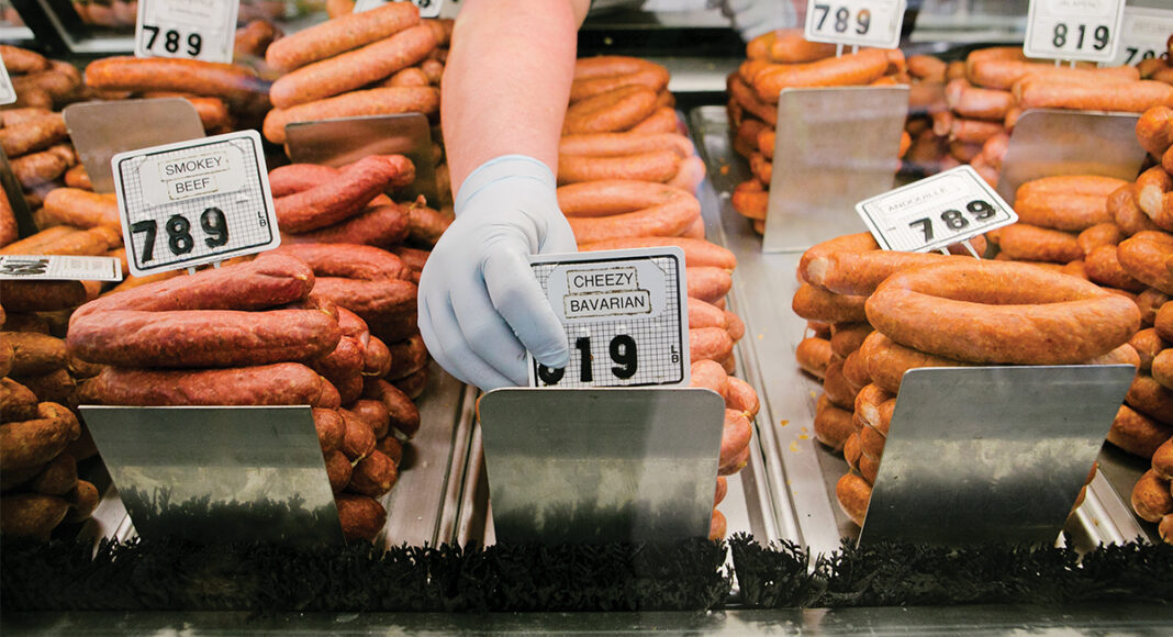Corralitos Market & Sausage Co. Cheesy Bavarian sausage