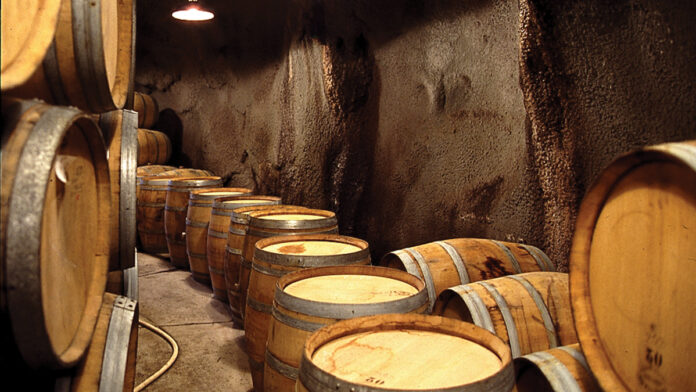 Mount Eden Vineyardsโ Premier 2015 Chardonnay Mount Eden Vineyards Chardonnay barrels