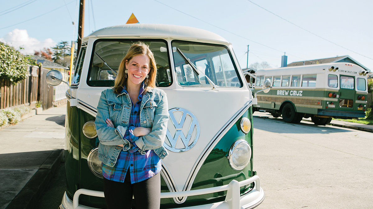 Annie Wolff-Pautsch Brew Cruz Slowboy Betty Jane craft beer tour in Santa Cruz