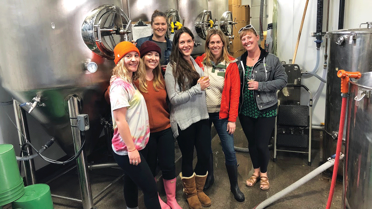 Women's Brew Day Pink Boots Society women brew day Shanty Shack brewing Free the Triple IPA