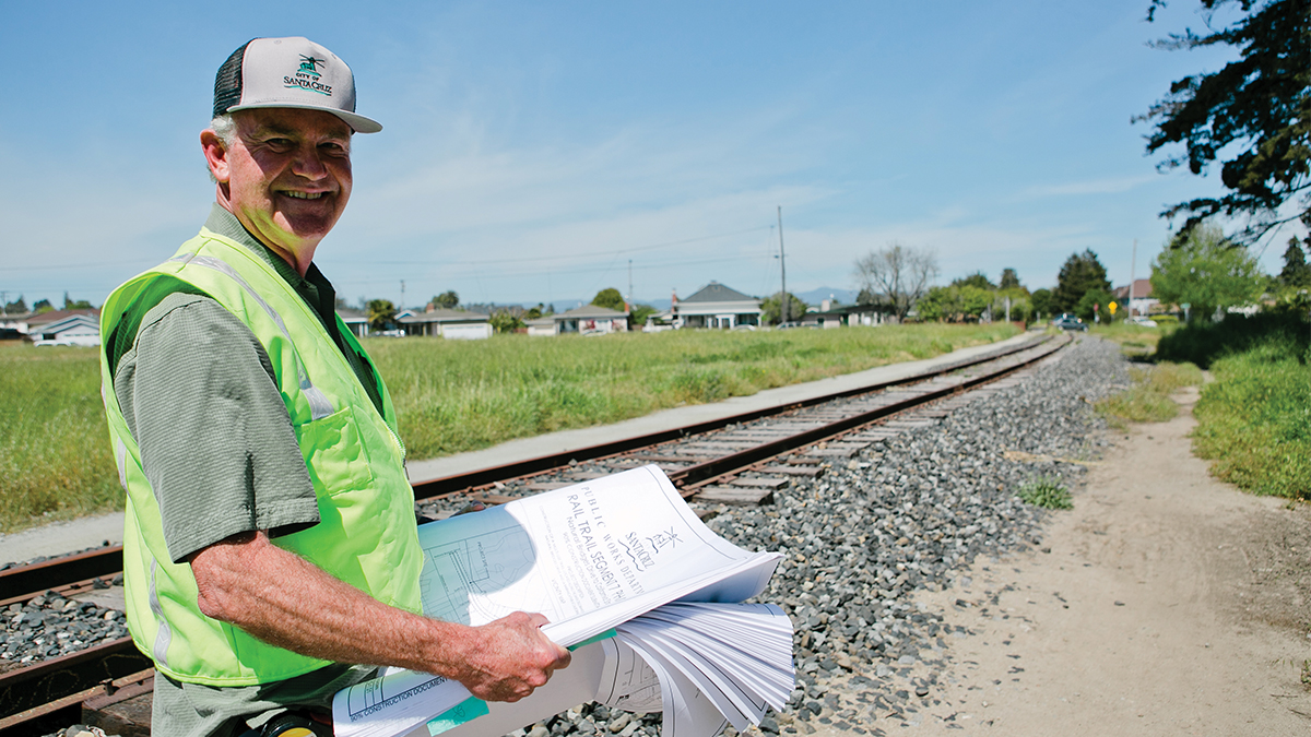 Civil engineer Chris Schneiter Rail Trail Segment 7