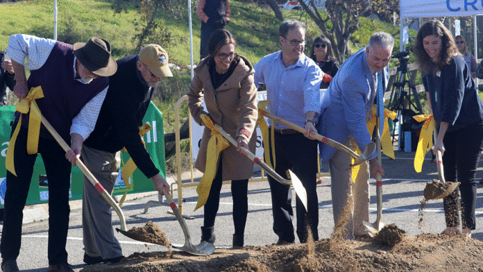 Rail Trail Breaks Ground As Key Vote Looms Rail Trail groundbreaking