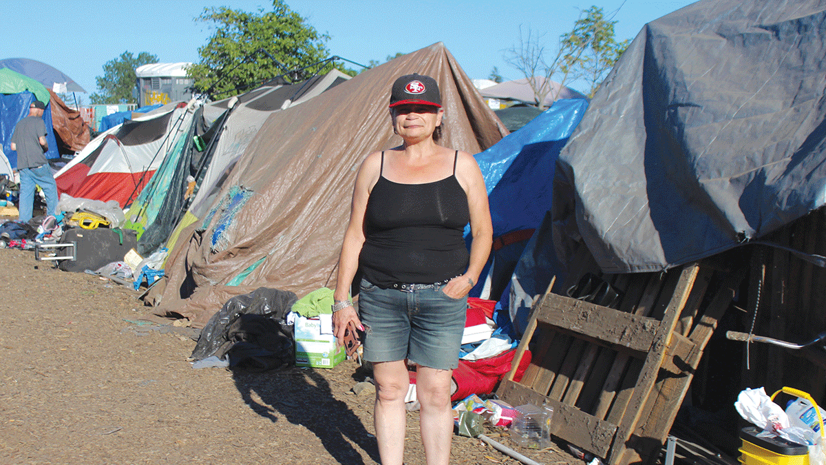 homelessness Desieire Quintero ross camp