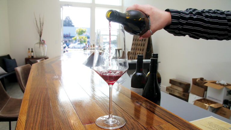 Inside the New Ser Winery Tasting Room in Aptos