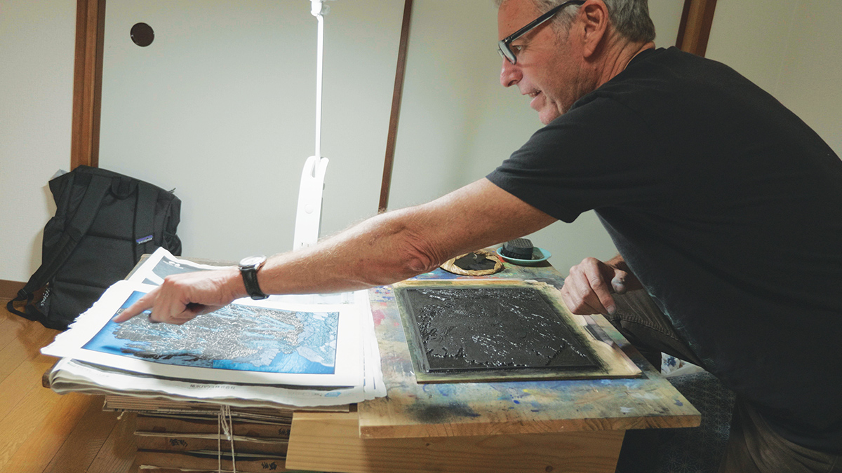 Chikaran Motomura’s new documentary, which screens on March 21 at the MAH, follows Tom Killion as he studies traditional Japanese methods for creating woodcut prints. PHOTO: Chikaran Motomura