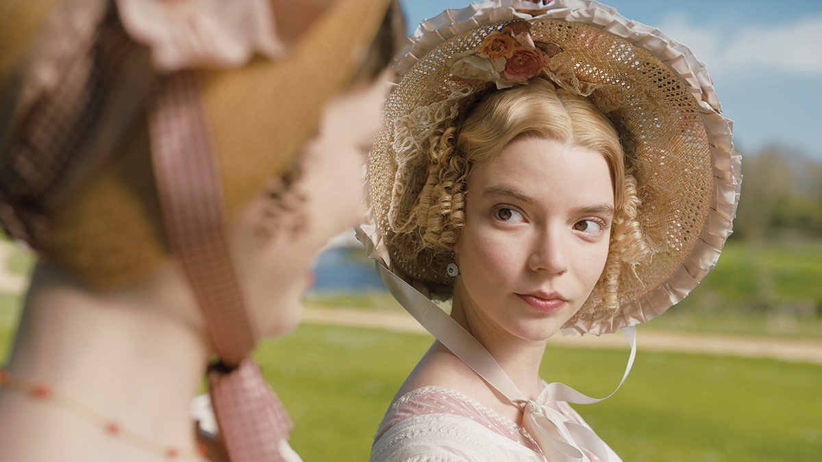 Anya Taylor-Joy (right, with Mia Goth) stars as the title character of Jane Austen’s classic in ‘Emma.’