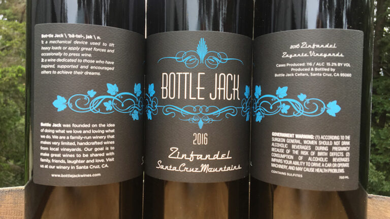 Bottle Jack Winery’s Bold-Tasting Zayante Vineyards 2016 Zinfandel