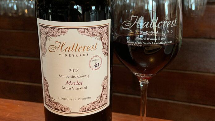 Hallcrest Vineyards’ Outstanding and Intense Merlot 2018