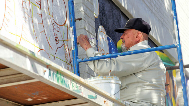 Outdoor Mural at  La Manzana Center Gets New Life, Larger Footprint