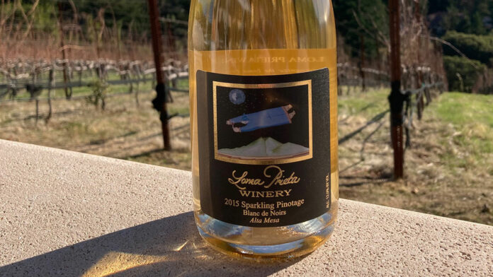 Loma Prieta Winery’s Blanc de Noirs Sparkling Pinotage 2015