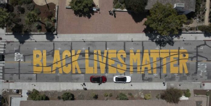 Two arrested in Santa Cruz Black Lives Matter mural vandalism santa cruz Black lives matter