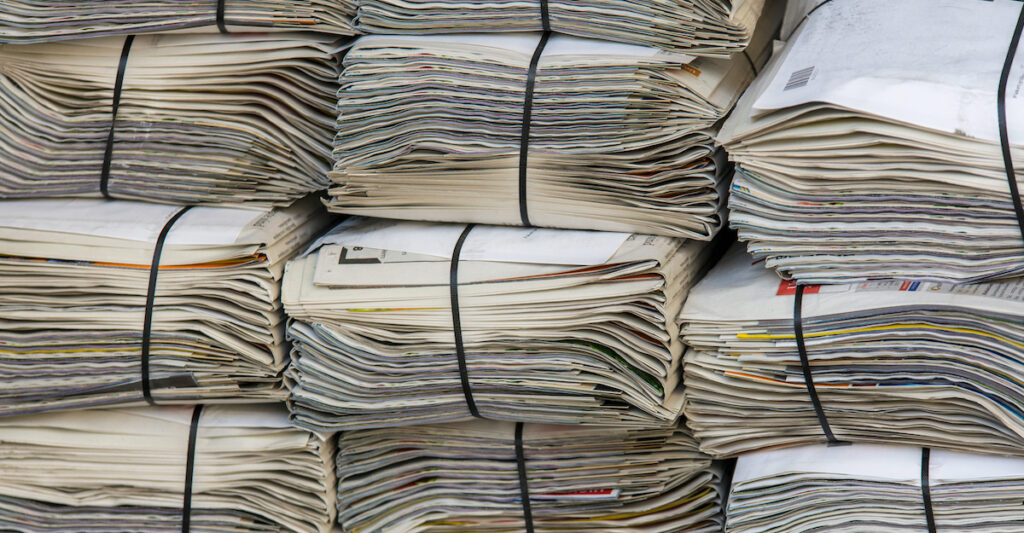 stack of newspapers