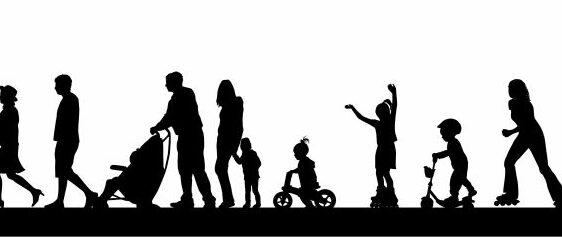 Street Talk row of silhouettes of different people