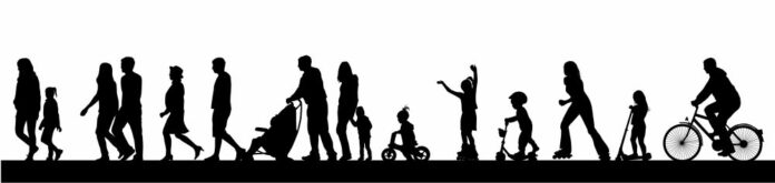 Street Talk row of silhouettes of different people