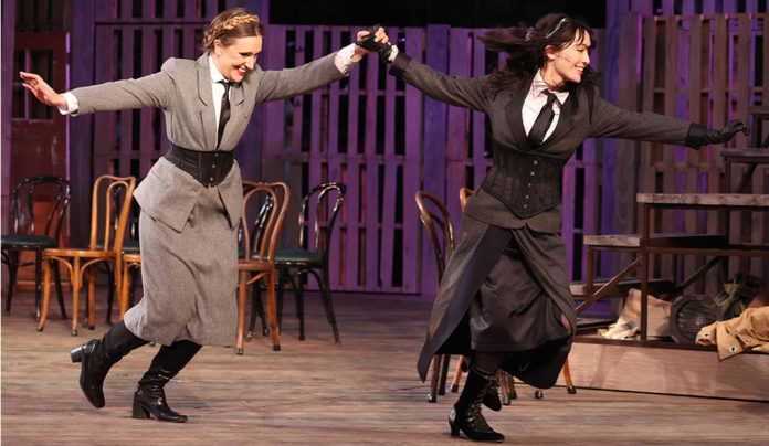 Santa Cruz Shakespeare Unfurls Season With a Rom-Com Classic Two women in period costumes on stage