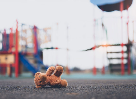 Child Protective Services Criticized by Santa Cruz County Grand Jury teddy bear abandoned on a street