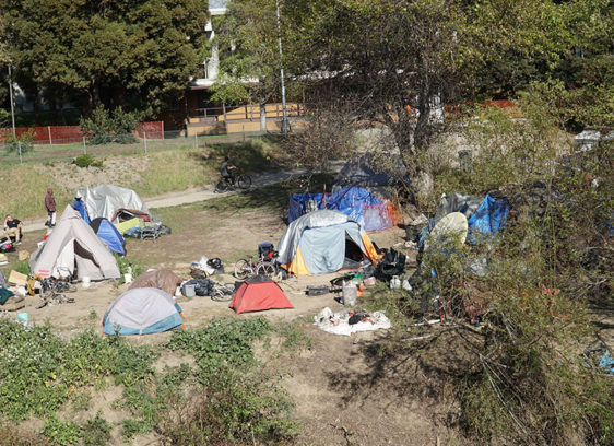 City of Santa Cruz Sees Homelessness Drop; County Sees Uptick Overview of homeless camp in Santa Cruz