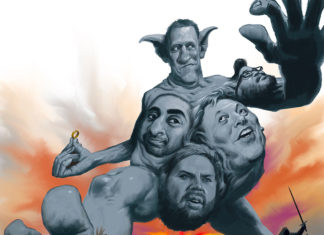 The Lords of Vance surreal art with J.D. Vance and associated oligarchs