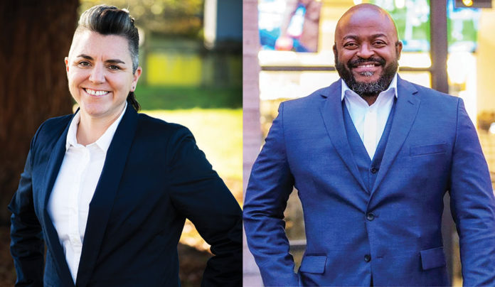 Meet Santa Cruz Countyโs District 5 Supervisor Candidates Side-by-side photos of a woman and a man