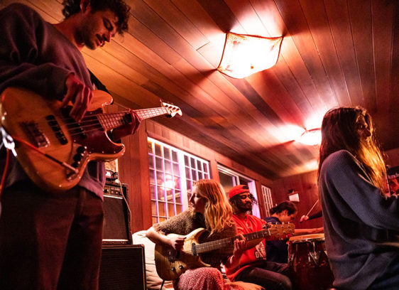 Sonic Explorations The band Sin Nombre in mid-song