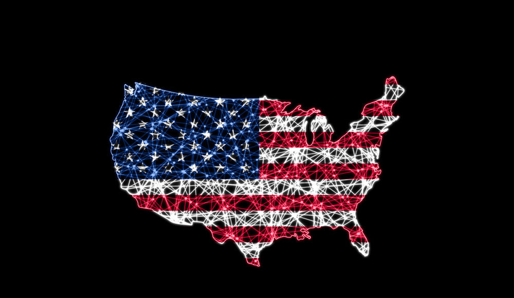 Polygonal map of the United States