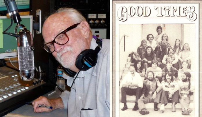 Farewell to Bruce Bratton Portrait of a man next to an old newspaler