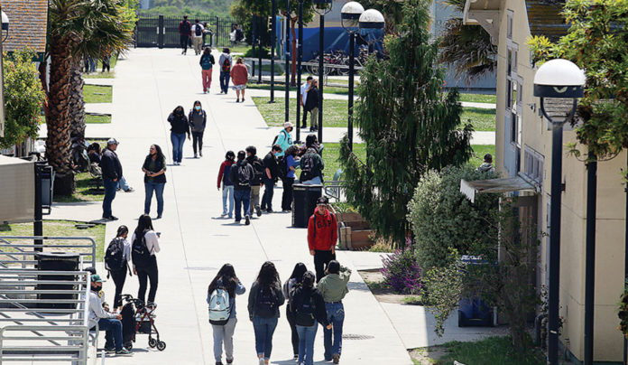 PVUSD Trustees in Fiery Discussion Students walking around a campus