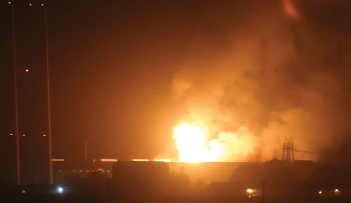 The Editor’s Desk Fire seen in a distance