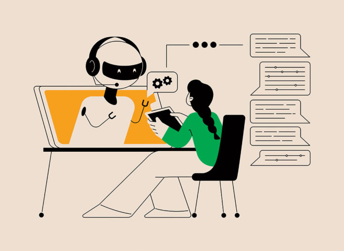 The Editor’s Desk AI companion story art: flesh and bot