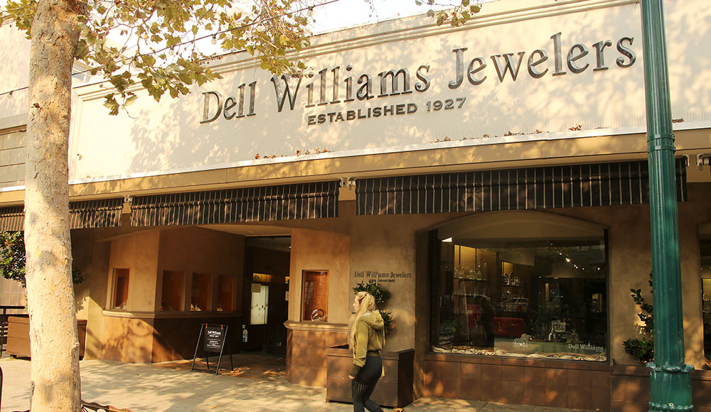 Storefront of jewelry store