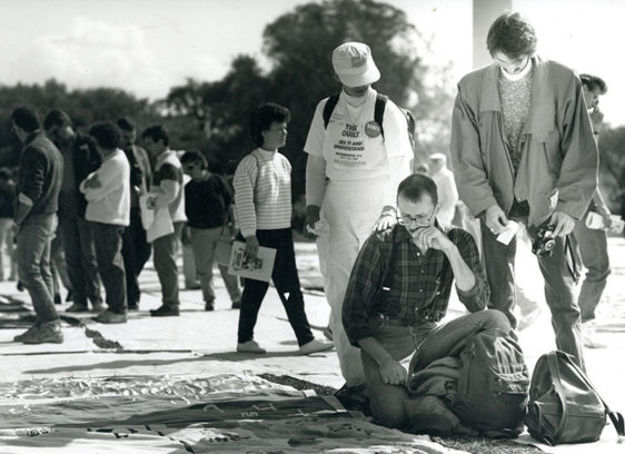Fabric of History Arts AIDS memorial quilt photo