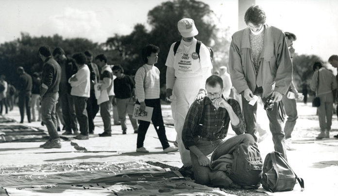 Fabric of History Arts AIDS memorial quilt photo