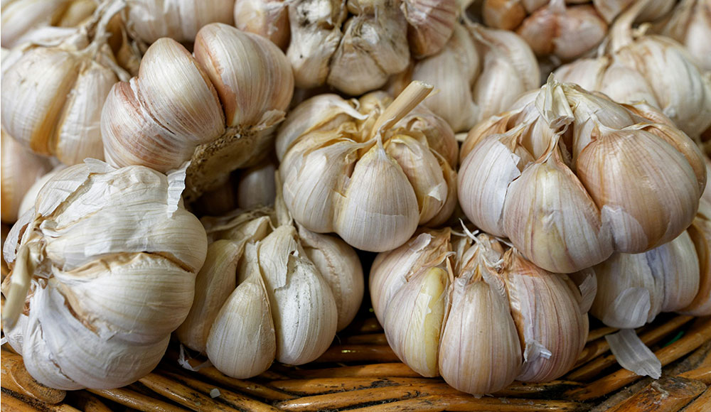 Dining review image garlic bulbs