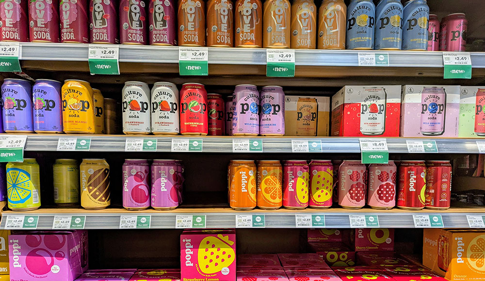 Prebiotic sodas