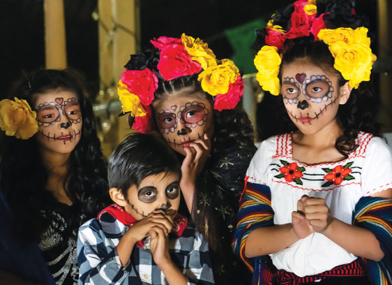 Watsonville Photographers Portray ‘Friends: Near and Far’ Kids in Day of the Dead makeup and costumes