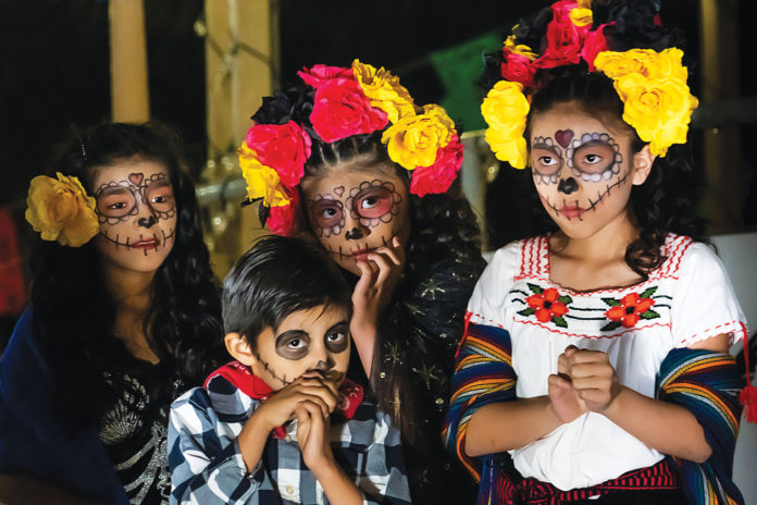 Watsonville Photographers Portray โFriends: Near and Farโ Kids in Day of the Dead makeup and costumes